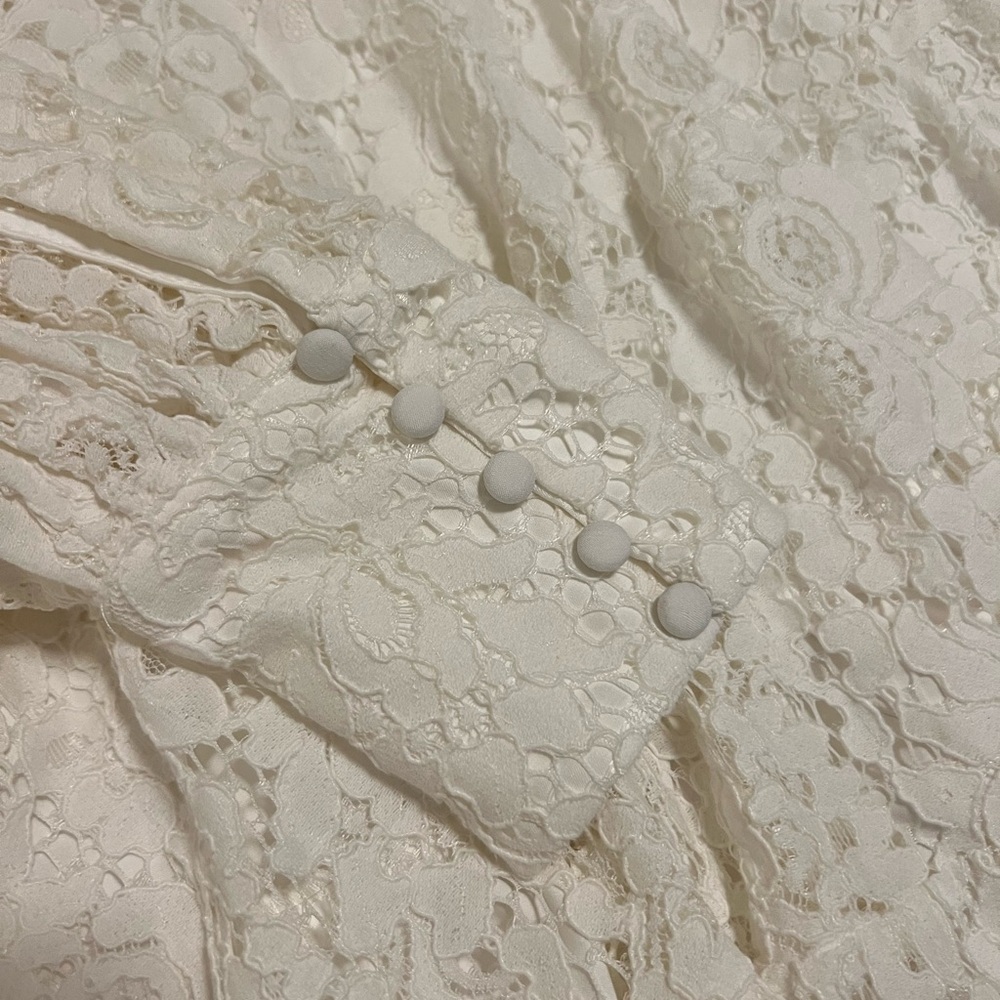 Bardot Lace Button Front Dress Ivory